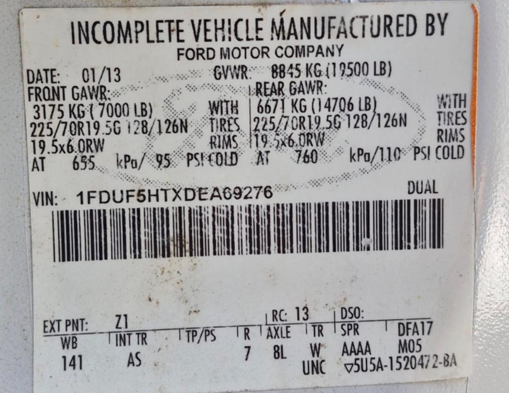 2013 Ford F-550 - $35,000