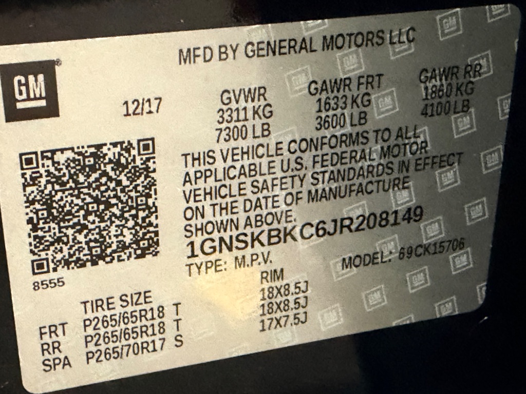 2018 Chevrolet Tahoe - $19,876