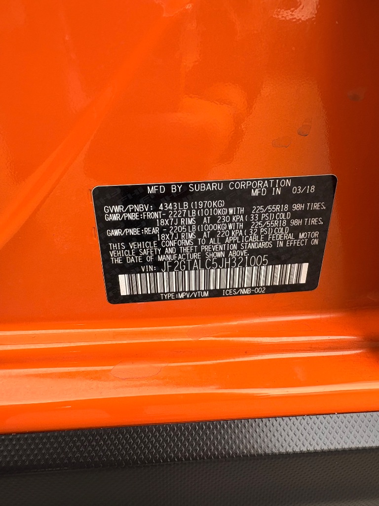 2018 Subaru Crosstrek - $13,360