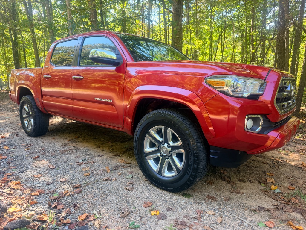 Red 2016 Toyota Tacoma Pickup Truck Four-Wheel Drive Automatic