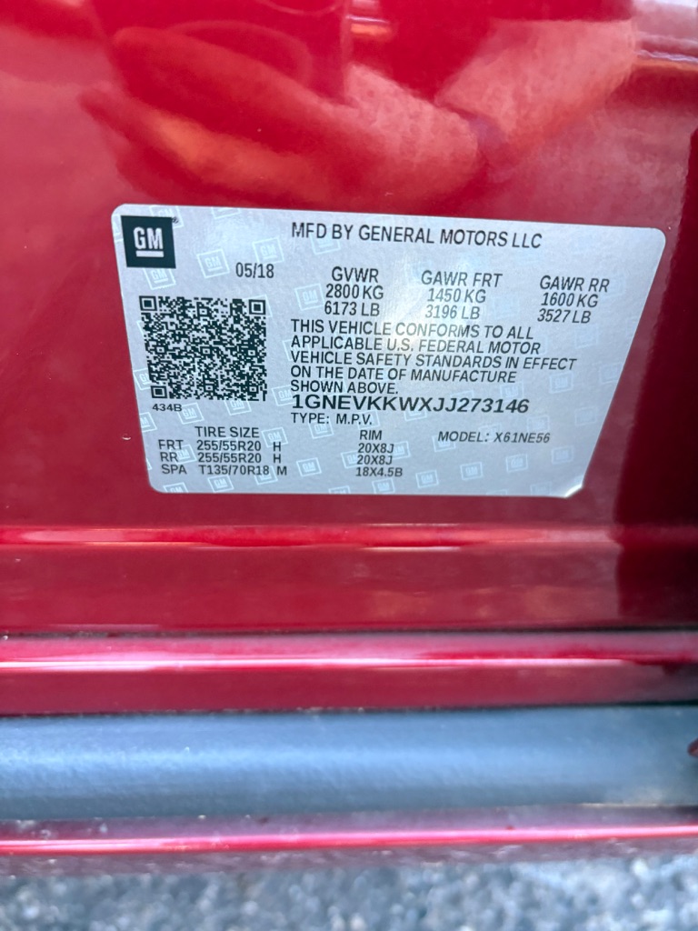 2018 Chevrolet Traverse - $11,877
