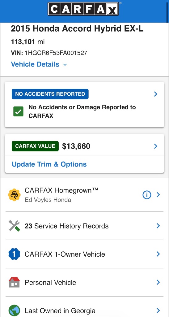 2015 Honda Accord - $12,999