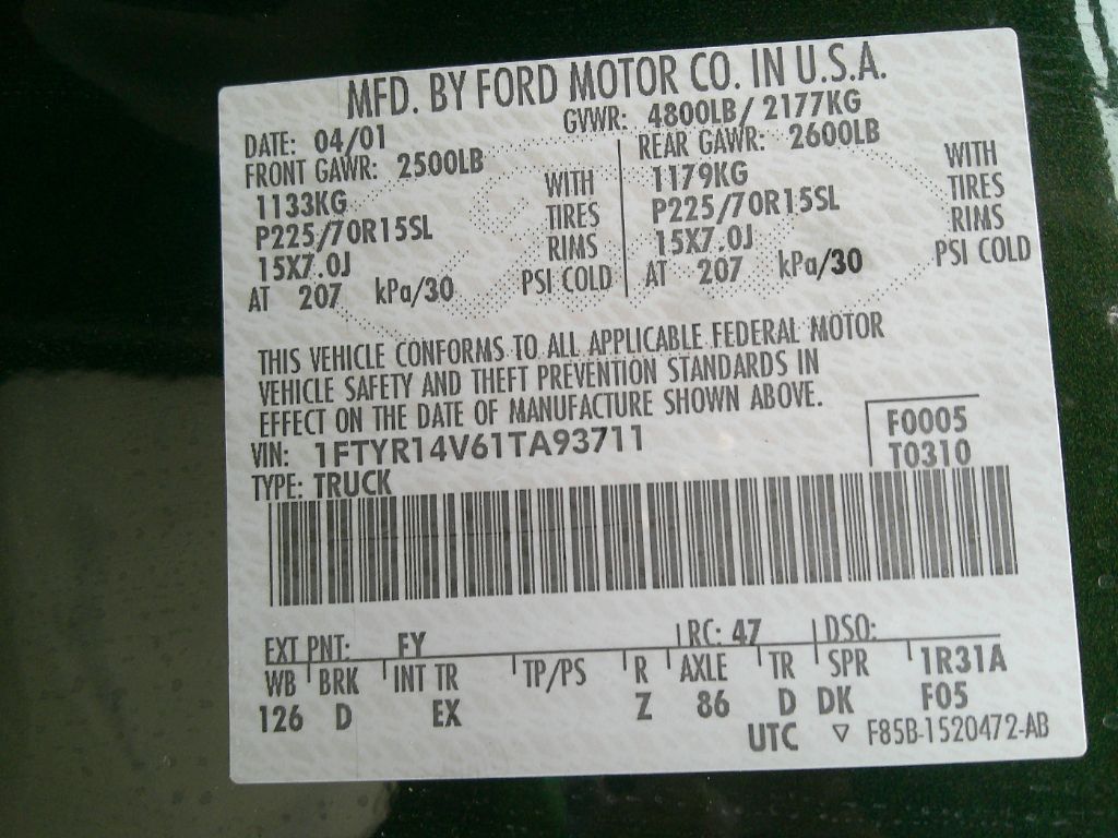 2001 Ford Ranger Edge photo