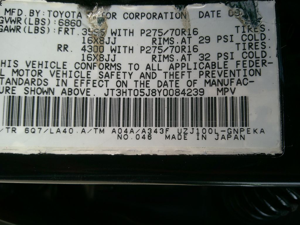 2000 Toyota Land Cruiser photo