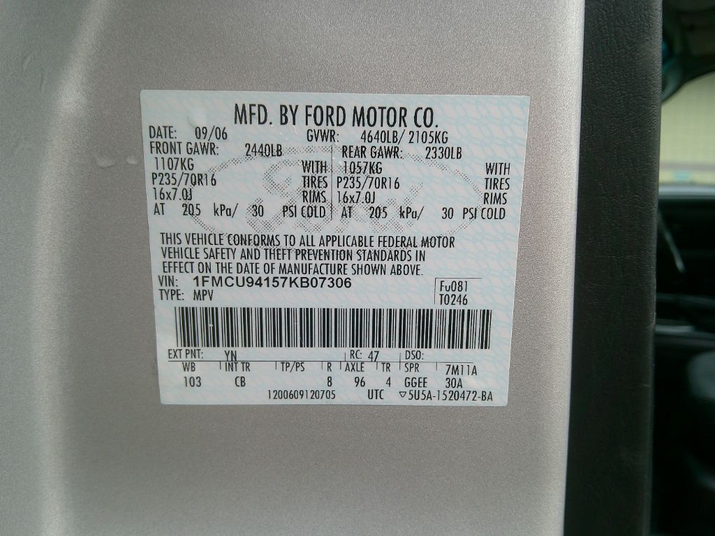 2007 Ford Escape Limited photo