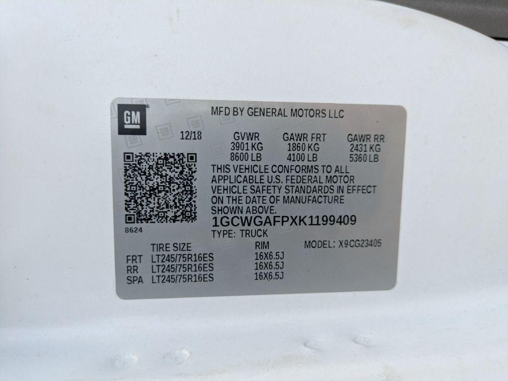 2019 Chevrolet Express - $14,997