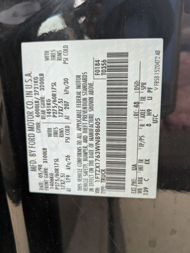 1998 Ford F-150 - $7,997