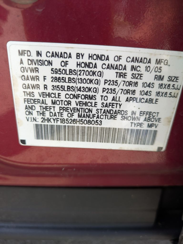 2006 Honda Pilot - $5,997