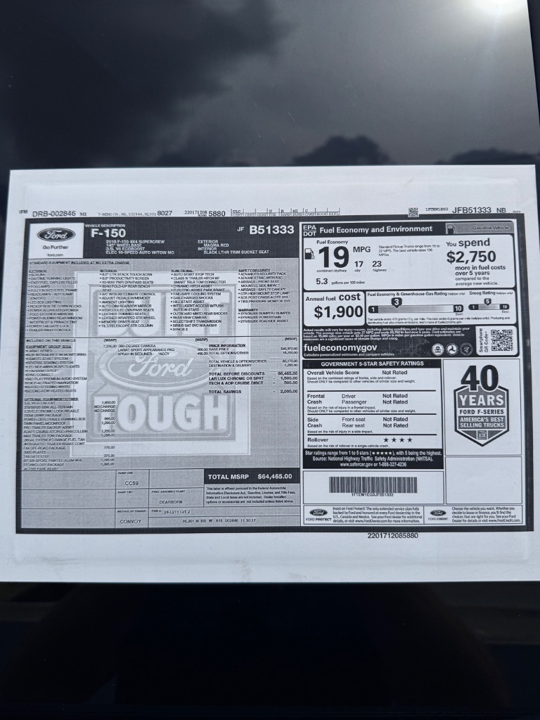 2018 Ford F-150 - $29,600