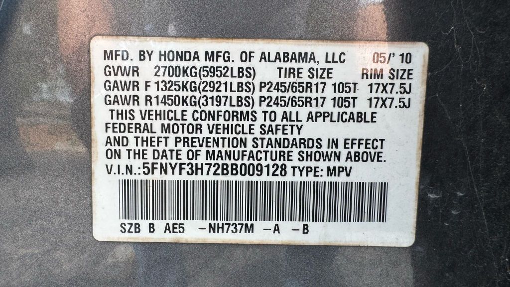 2011 Honda Pilot EX-L w/Navi photo