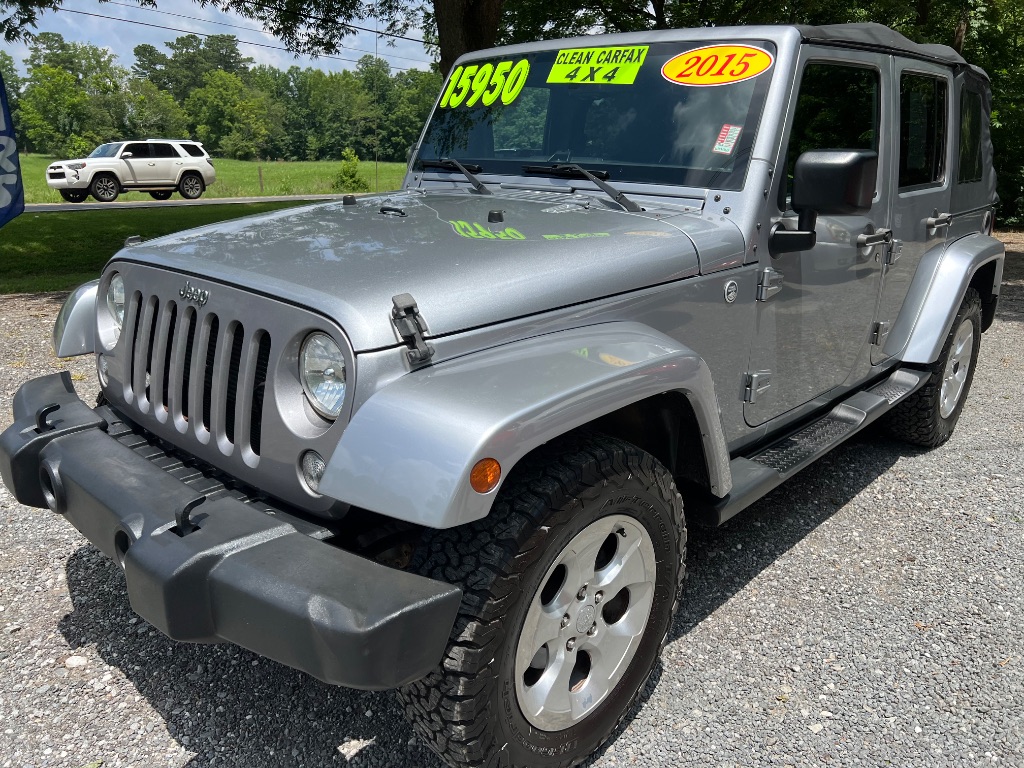 Silver 2015 Jeep Wrangler Unlimited Sahara 4WD SUV / Crossover Four-Wheel Drive Automatic