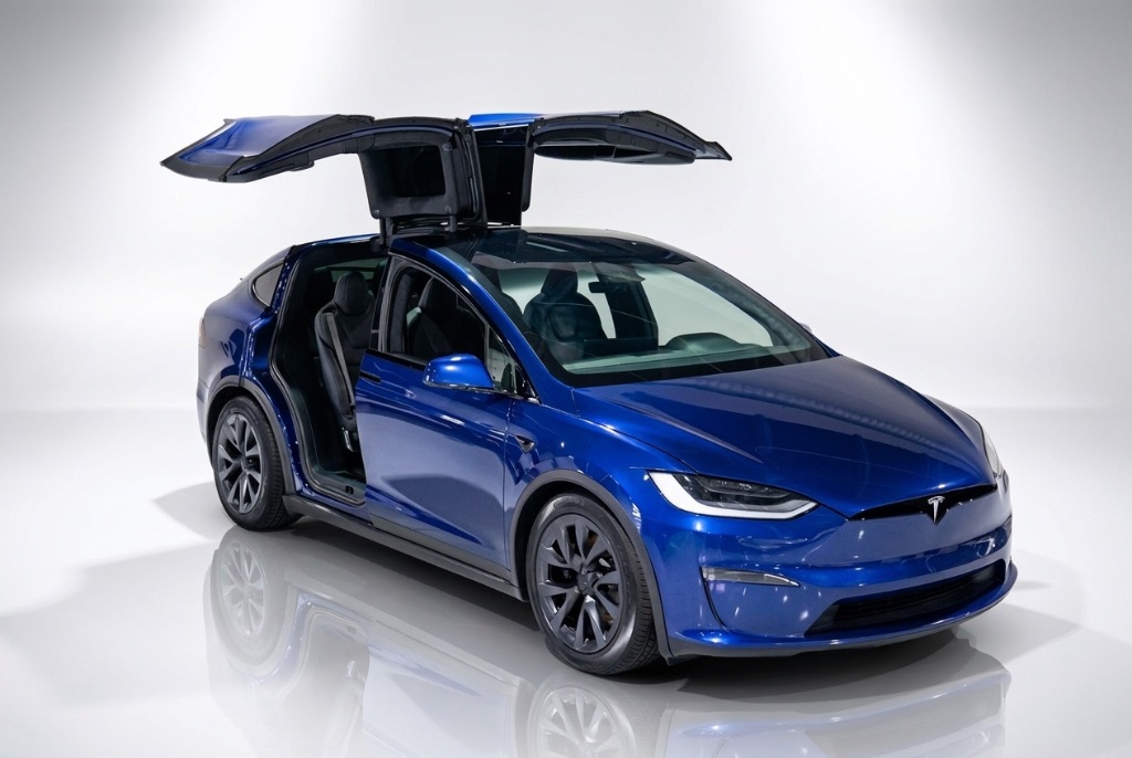 Blue 2023 Tesla Model X SUV / Crossover All-Wheel Drive Automatic