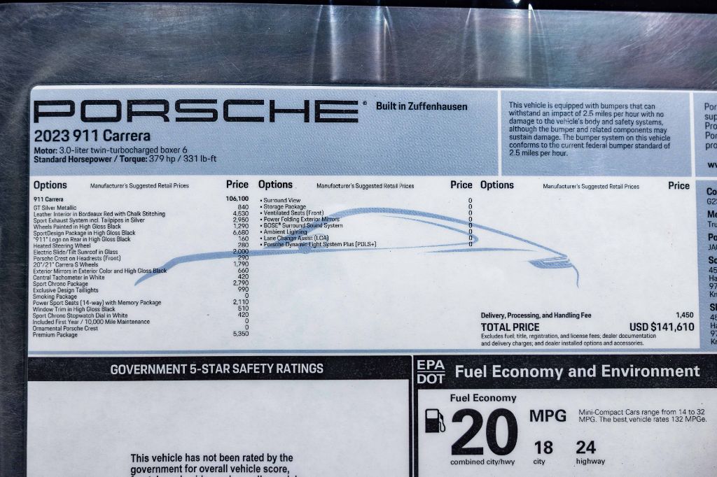 2023 Porsche 911 - $125,990