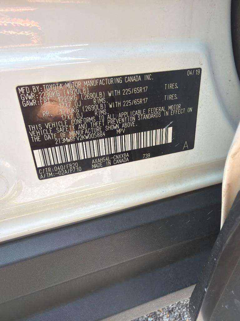 2019 Toyota RAV4 - $14,995