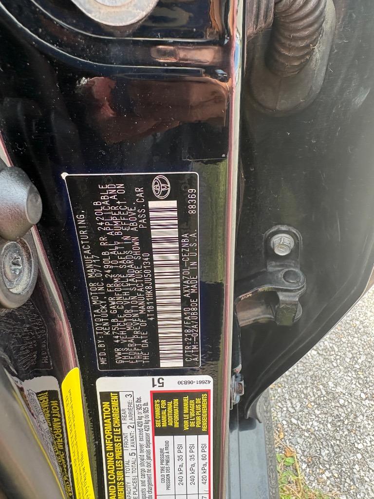 2018 Toyota Camry - $9,995