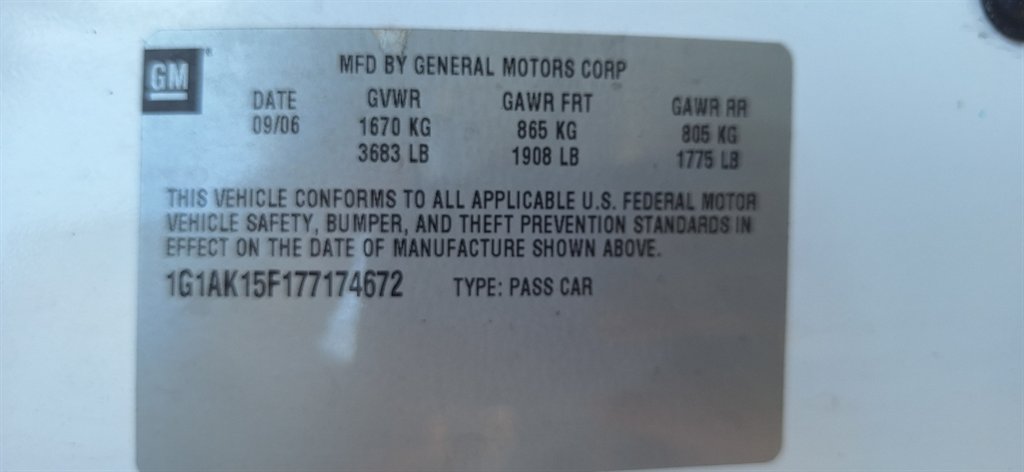 2007 Chevrolet Cobalt - $4,397