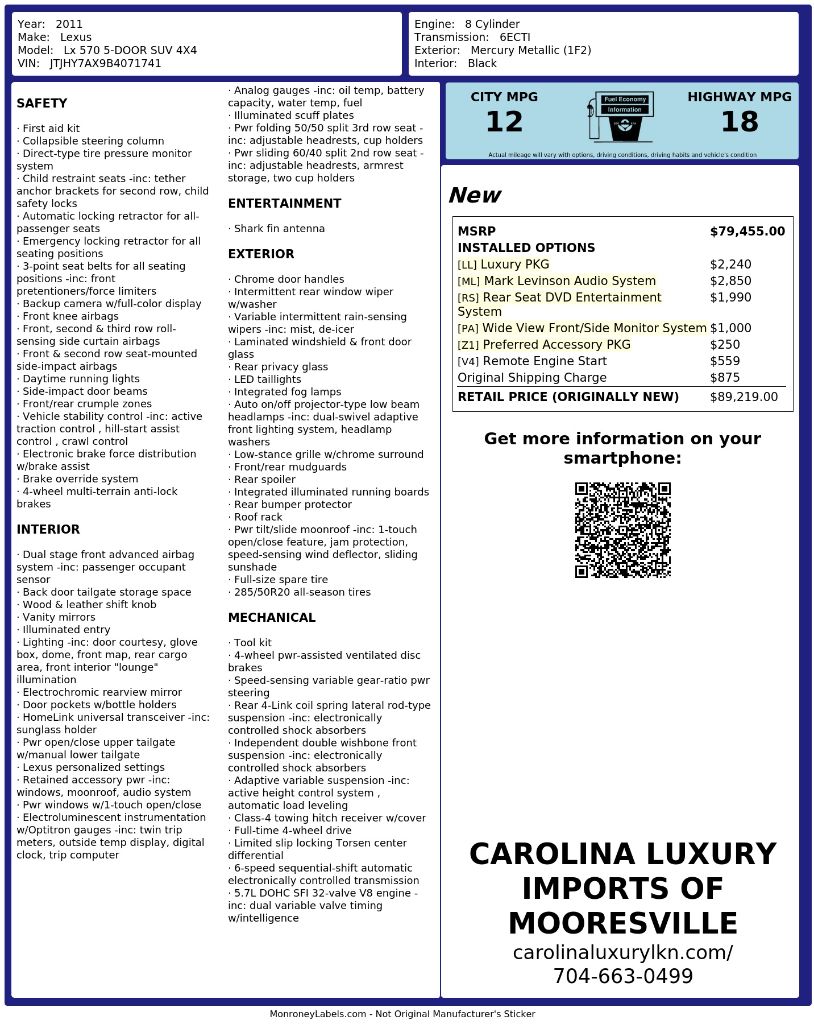 2011 Lexus LX - $23,988