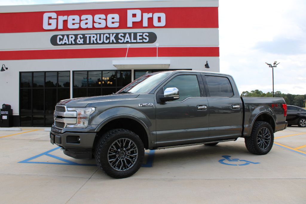 Gray 2019 Ford F-150 Platinum SuperCrew 4WD Pickup Truck Four-Wheel Drive Automatic