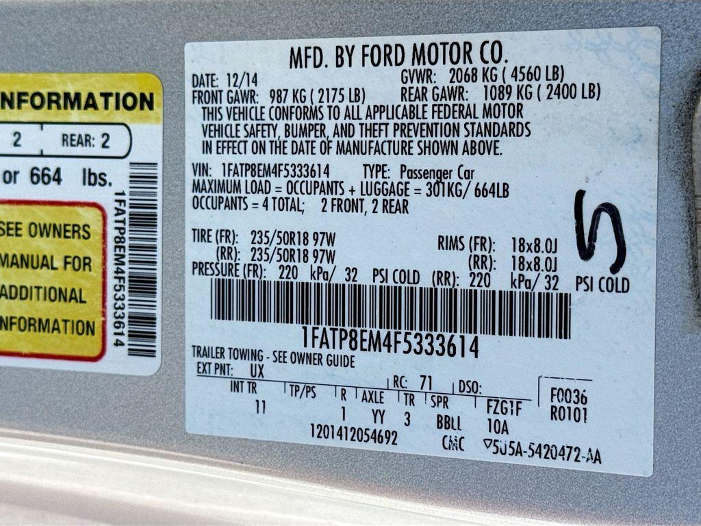 2015 Ford Mustang - $14,999