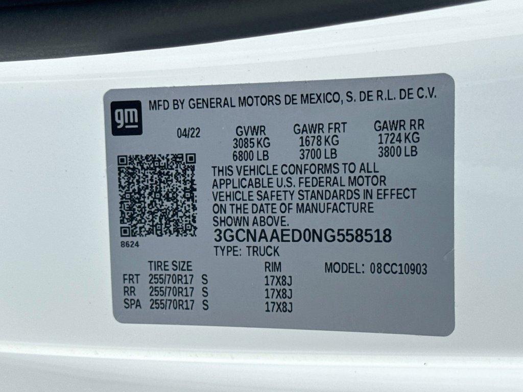 2022 Chevrolet Silverado - $16,999