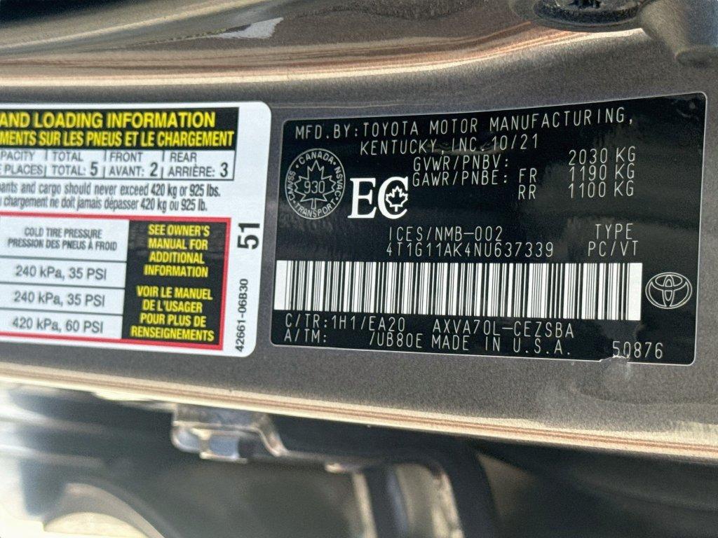 2022 Toyota Camry - $17,999