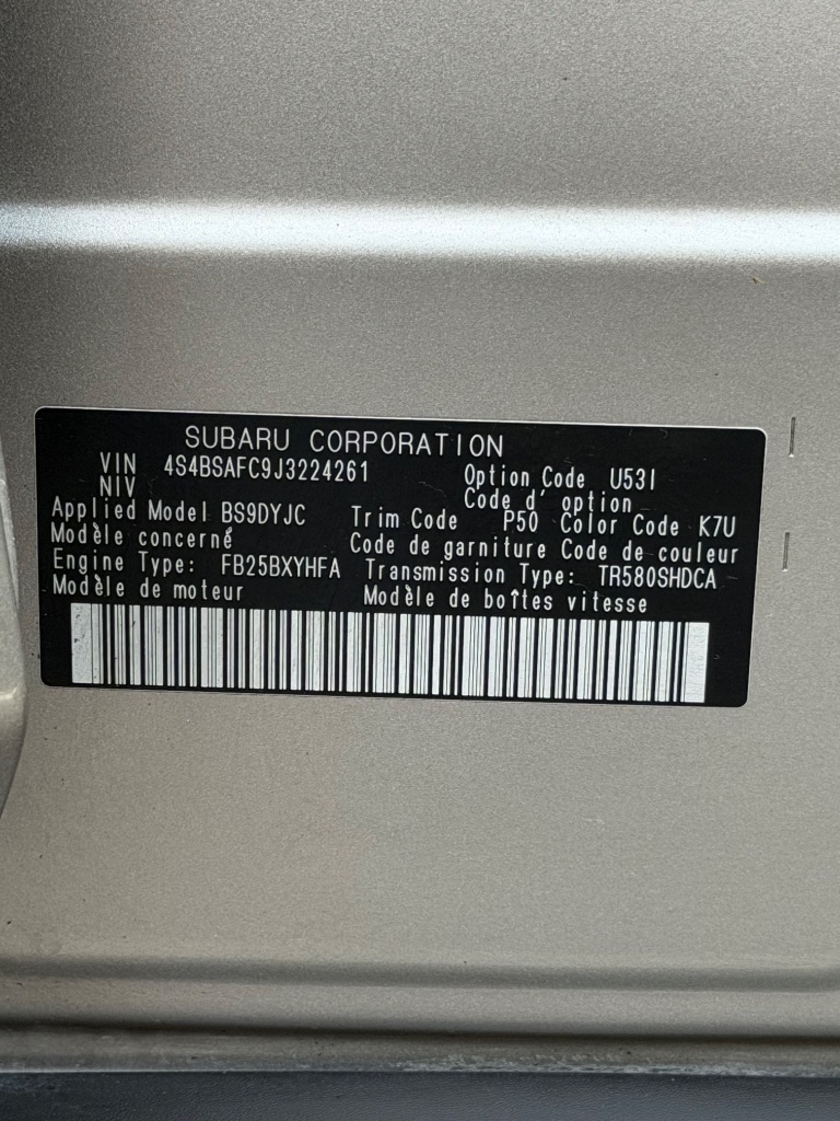 2018 Subaru Outback - $10,850