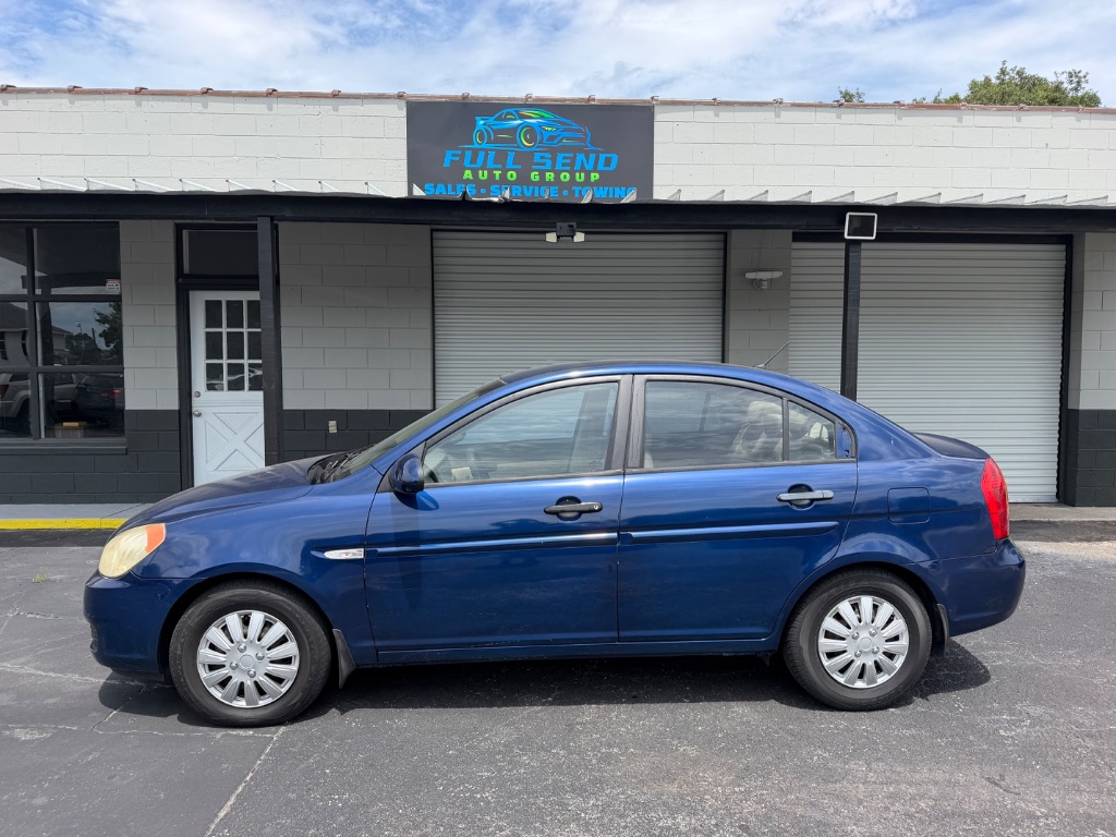 Blue 2007 Hyundai Accent Sedan Front-Wheel Drive Automatic
