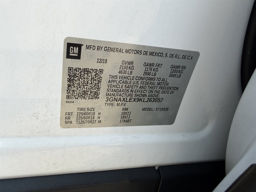 2019 Chevrolet Equinox - $15,995