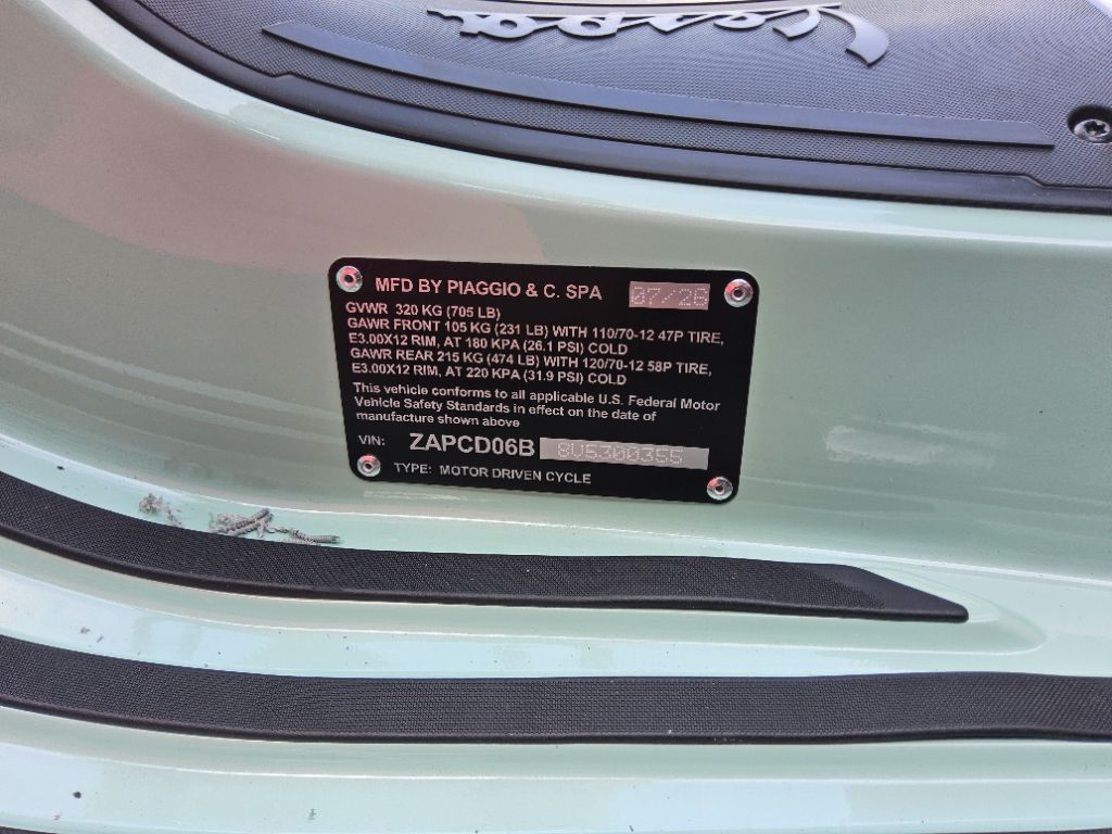 2027 Vespa Primavera / Sprint 50 - $4,449