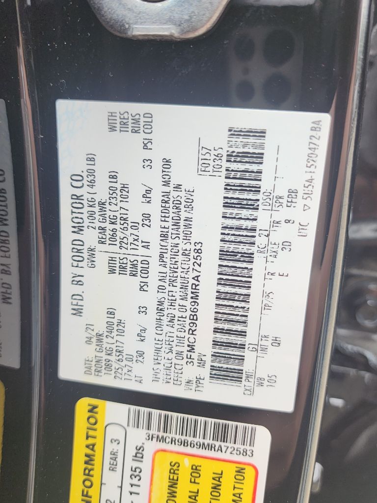 2021 Ford Bronco - $18,900