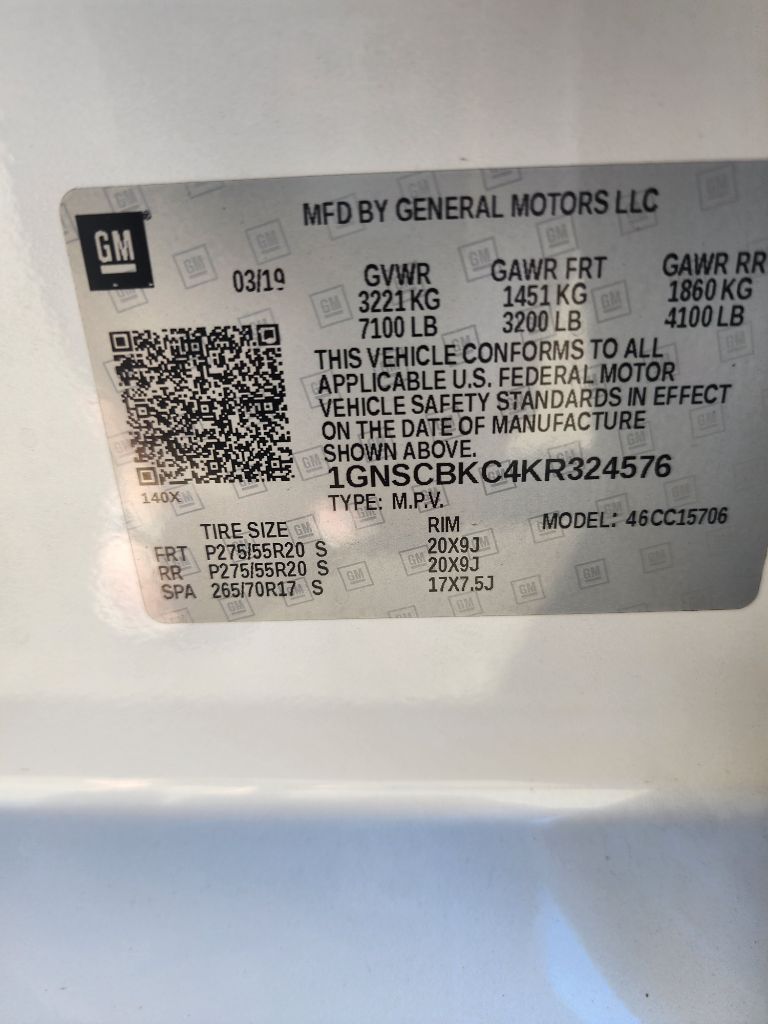 2019 Chevrolet Tahoe - $21,900