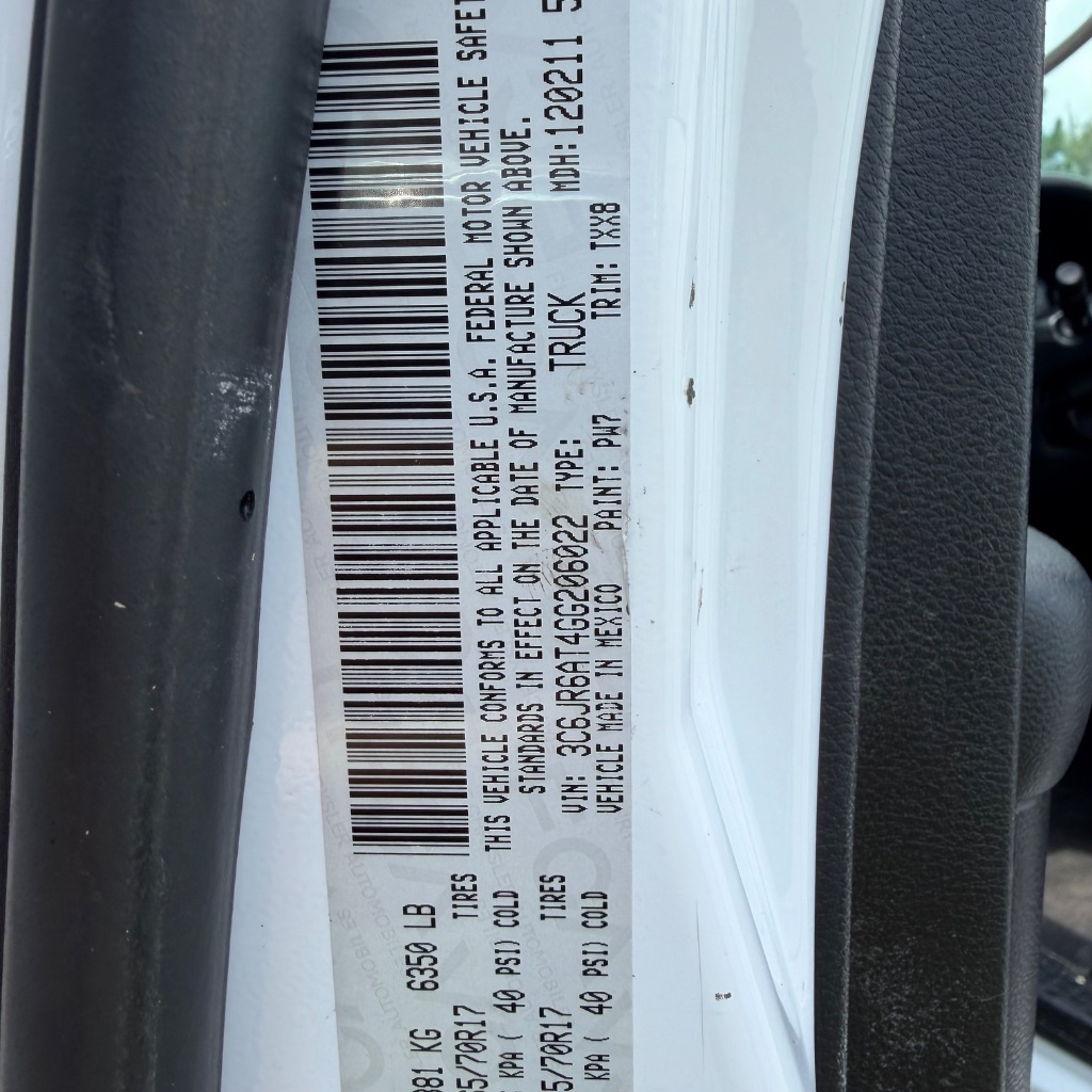 2016 Ram 1500 - $5,992
