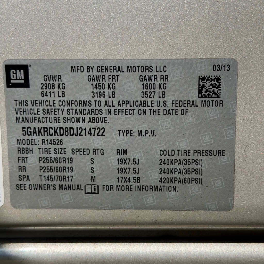 2013 Buick Enclave - $4,400