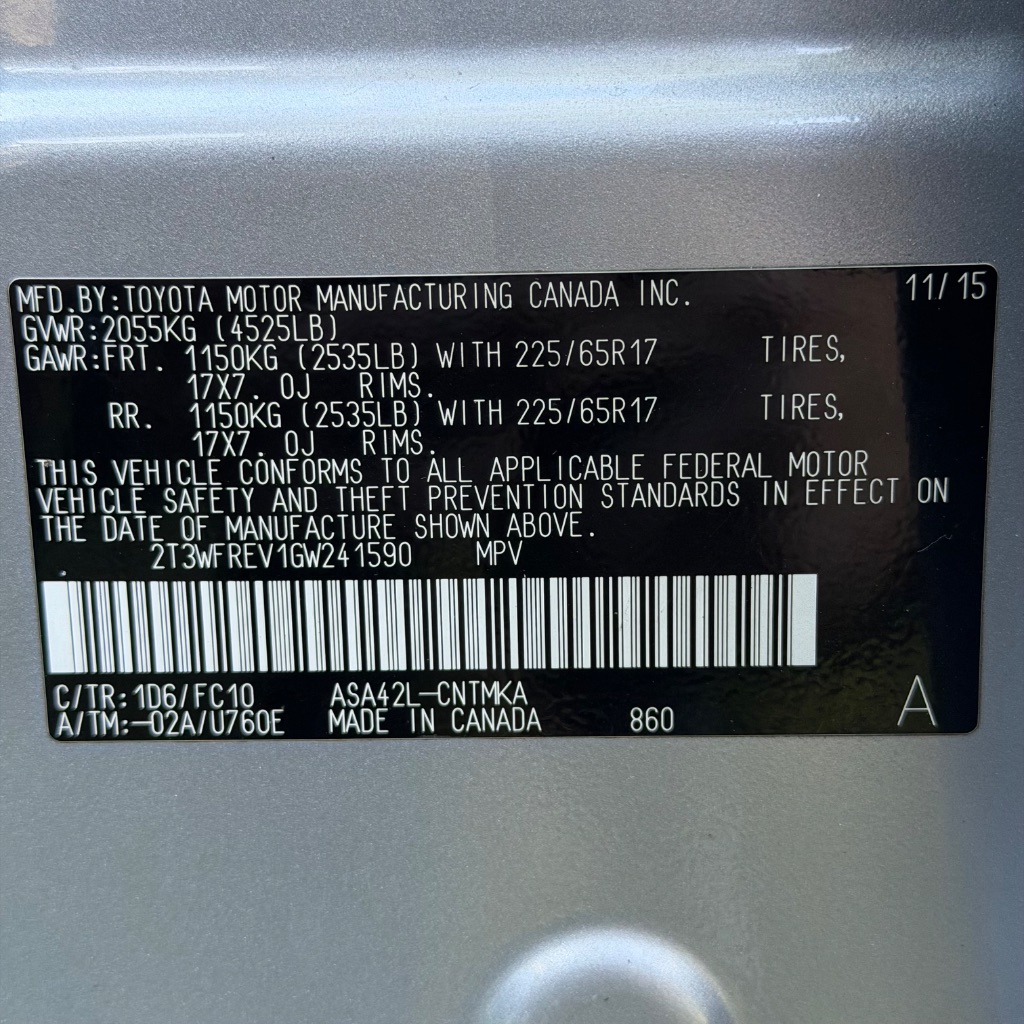 2016 Toyota RAV4 - $8,891