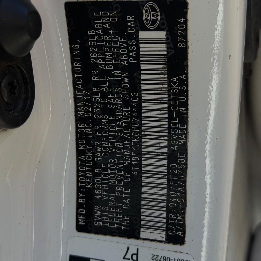 2017 Toyota Camry - $6,992
