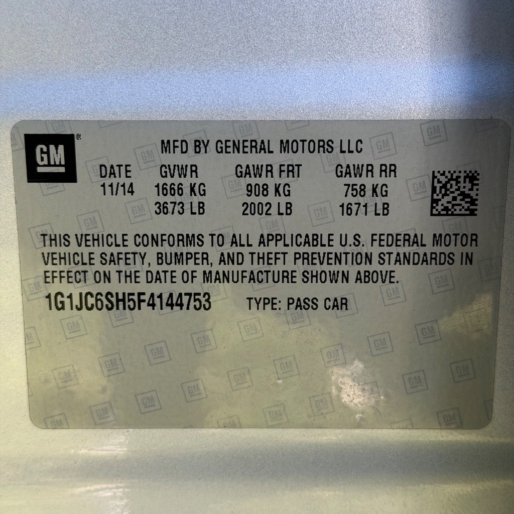 2015 Chevrolet Sonic - $3,993