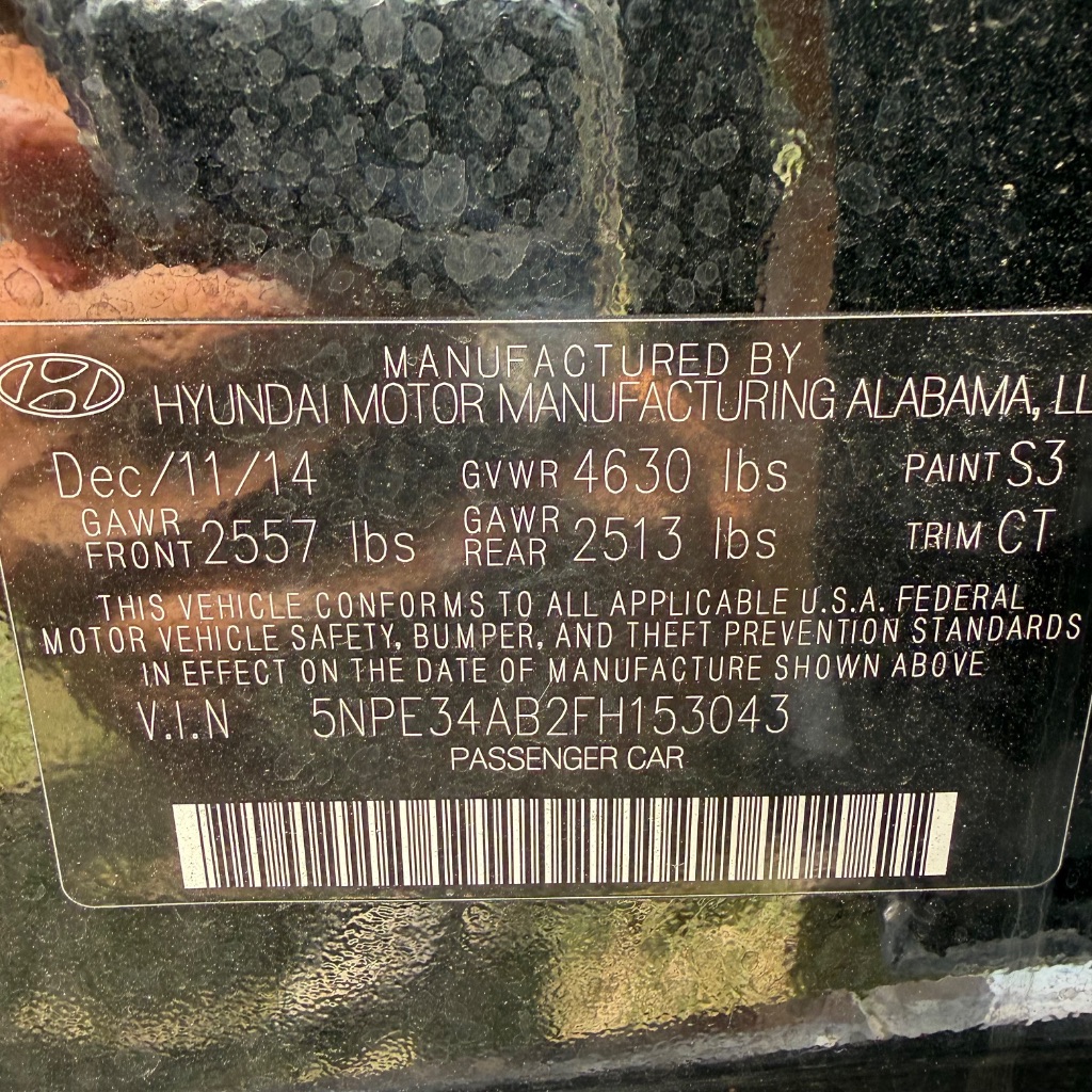 2015 Hyundai Sonata - $6,992