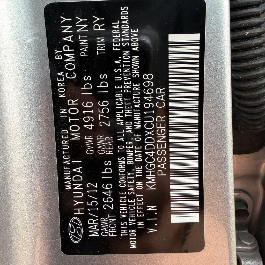 2012 Hyundai Genesis - $6,991