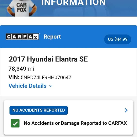 2017 Hyundai Elantra - $9,199