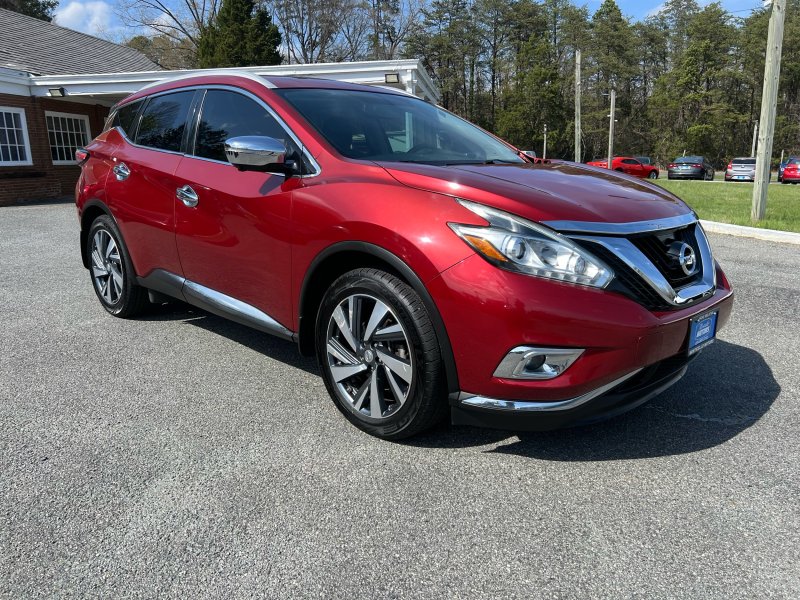Red 2015 Nissan Murano Platinum AWD SUV / Crossover All-Wheel Drive Continuously Variable Transmission