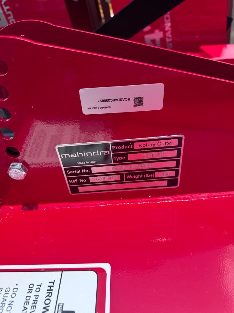 2026 Implement Rotary Cutter 4 SD  - $2,300