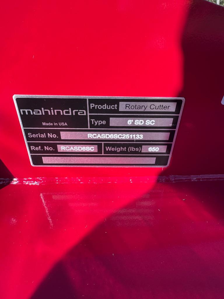 2027 Implement Rotary Cutter 6 SD  - $2,700