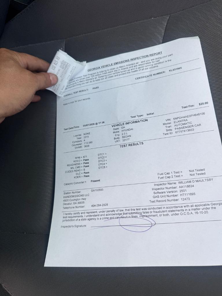 2015 Hyundai Elantra - $4,500